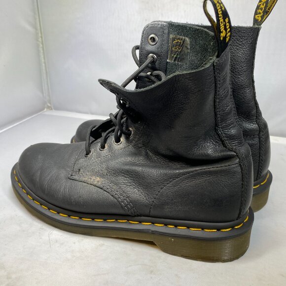 Dr. Martens Pascal Boots Womens Size 9 Black Soft Leather Combat Virginia 1460 - Picture 5 of 6